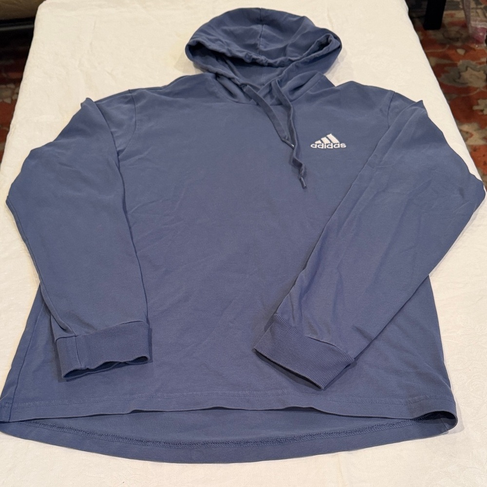 Adidas Men's Classic Slate Blue Hoodie Shirt